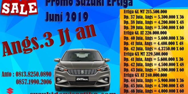 PROMO SUZUKI ERTIGA BULAN JUNI 2019 CICILAN 3 JUTAAN