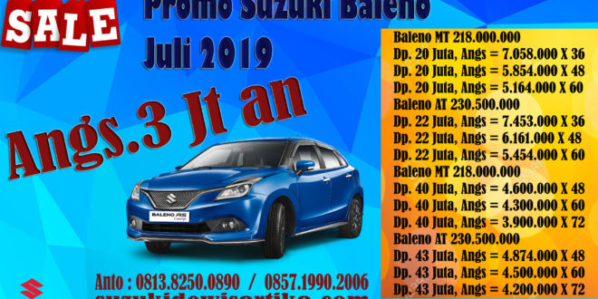 PAKET KREDIT SUZUKI BALENO BULAN JULI 2019